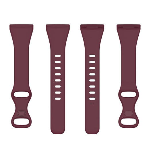 For Fitbit Versa 4 / Versa 3 / Sense Universal TPU Watch Band, Size:L(Wine Red) by buy2fix