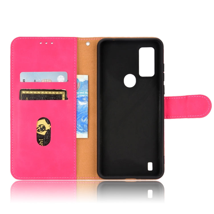 For Blackview A50 Skin Feel Magnetic Flip Leather Phone Case(Rose Red) - More Brand by buy2fix | Online Shopping UK | buy2fix