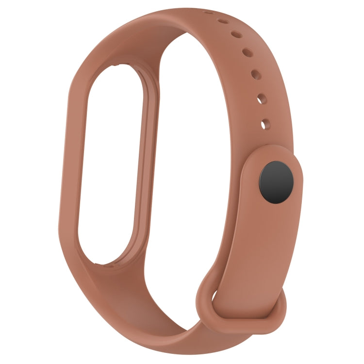 For Xiaomi Mi Band 7 / 7NFC / 6 / 6 NFC / 5 / 5 NFC / Amazfit Band 5 Official Silicone Watch Band(Brown) - Watch Bands by buy2fix | Online Shopping UK | buy2fix