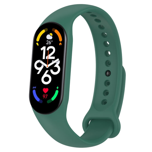 For Xiaomi Mi Band 7 / 7NFC / 6 / 6 NFC / 5 / 5 NFC / Amazfit Band 5 Official Silicone Watch Band(Official Green) - Watch Bands by buy2fix | Online Shopping UK | buy2fix