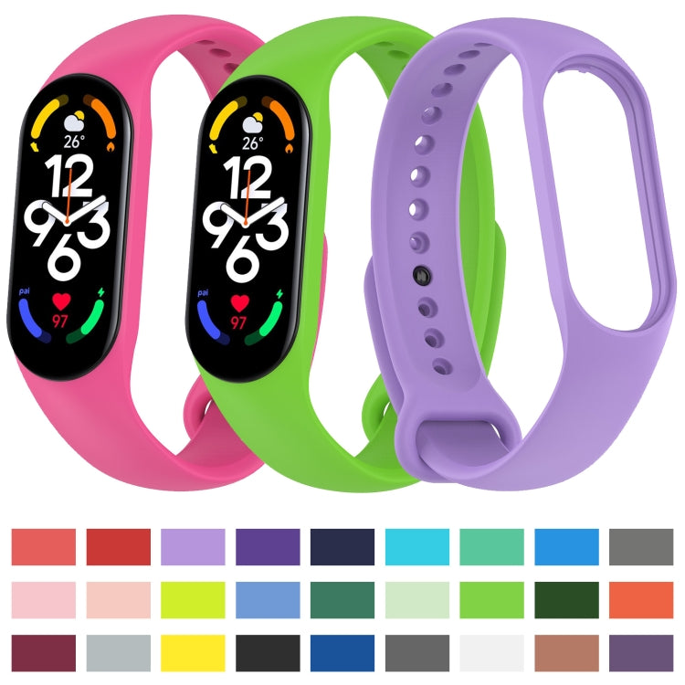 For Xiaomi Mi Band 7 / 7NFC / 6 / 6 NFC / 5 / 5 NFC / Amazfit Band 5 Official Silicone Watch Band(Star Purple) - Watch Bands by buy2fix | Online Shopping UK | buy2fix