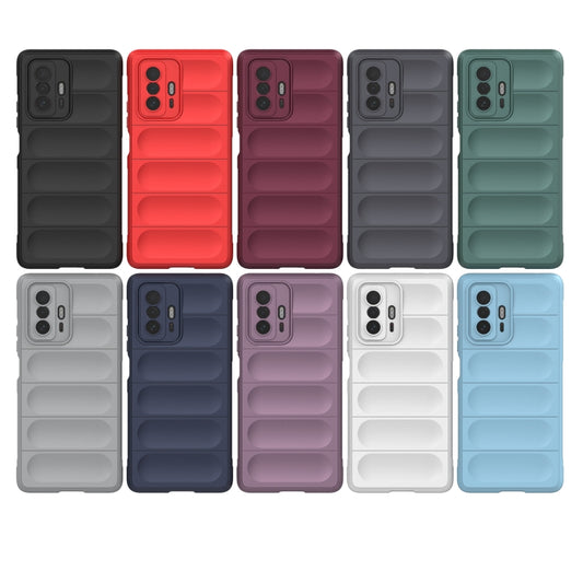 For Xiaomi 11T Magic Shield TPU + Flannel Phone Case(Dark Green) by buy2fix