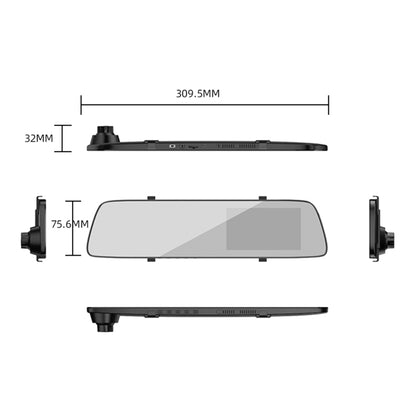 Anytek A5+ 4.5 inch FHD 1920x1080P Car Front & Rearview Mirror DVR Camera by Anytek