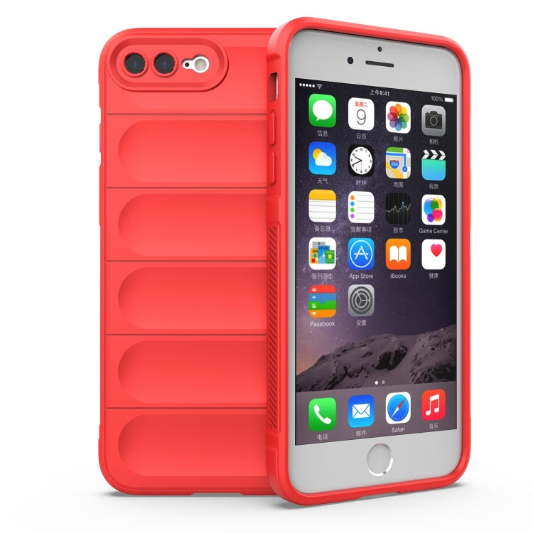 For iPhone SE 2022 / SE 2020 / 8 / 7 Magic Shield TPU + Flannel Phone Case(Red) - iPhone SE 2022 / 2020 / 8 / 7 Cases by buy2fix | Online Shopping UK | buy2fix