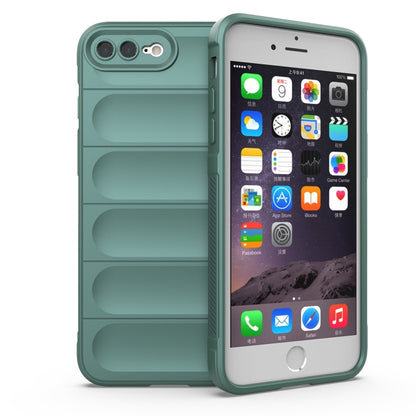 Magic Shield TPU + Flannel Phone Case For iPhone 8 Plus / 7 Plus(Dark Green) by buy2fix