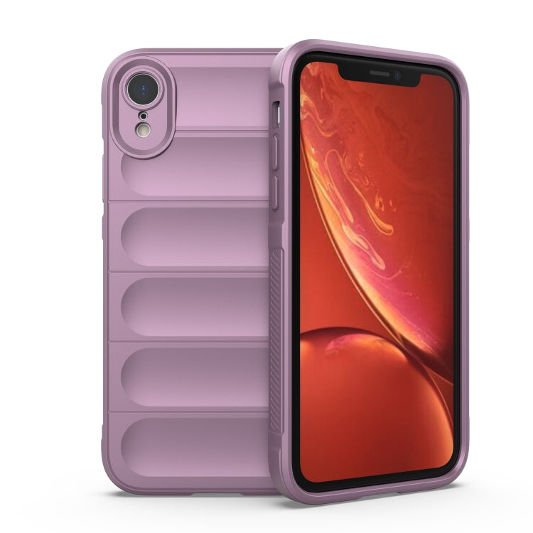 For iPhone XR Magic Shield TPU + Flannel Phone Case(Purple) - More iPhone Cases by buy2fix | Online Shopping UK | buy2fix