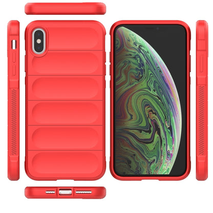 For iPhone XS Max Magic Shield TPU + Flannel Phone Case(Black) - More iPhone Cases by buy2fix | Online Shopping UK | buy2fix
