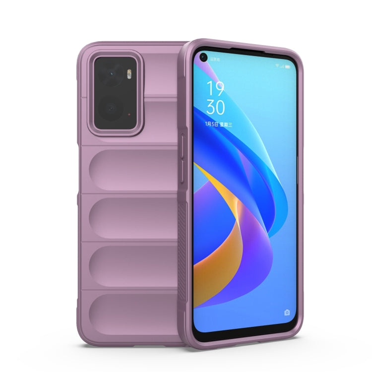 For OPPO A36 4G/A76 4G/Realme 9i Magic Shield TPU + Flannel Phone Case(Purple) - OPPO Cases by buy2fix | Online Shopping UK | buy2fix