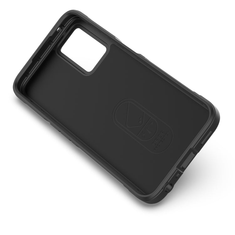 For OPPO A36 4G/A76 4G/Realme 9i Magic Shield TPU + Flannel Phone Case(Dark Green) by buy2fix