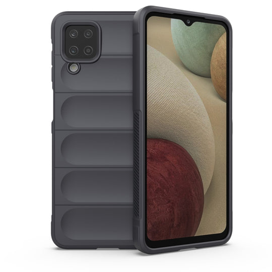 For Samsung Galaxy A12 4G/A12 5G Magic Shield TPU + Flannel Phone Case(Dark Grey)