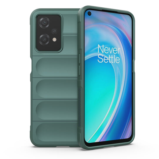 For Realme 9 Pro / Realme V25 5G / Realme 9 5G EU Version Magic Shield TPU + Flannel Phone Case(Dark Green)