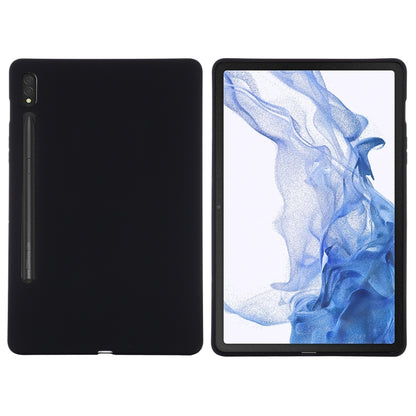For Samsung Galaxy Tab S8 / S7 Pure Color Liquid Silicone Shockproof Tablet Case(Black) by buy2fix