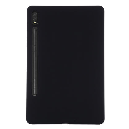 For Samsung Galaxy Tab S8 / S7 Pure Color Liquid Silicone Shockproof Tablet Case(Black) by buy2fix