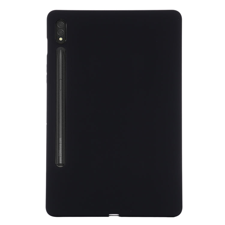 For Samsung Galaxy Tab S8 Ultra Pure Color Liquid Silicone Shockproof Tablet Case(Black) by buy2fix