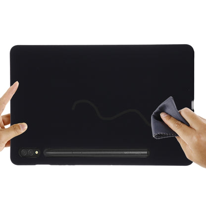 For Samsung Galaxy Tab S8 Ultra Pure Color Liquid Silicone Shockproof Tablet Case(Black) by buy2fix