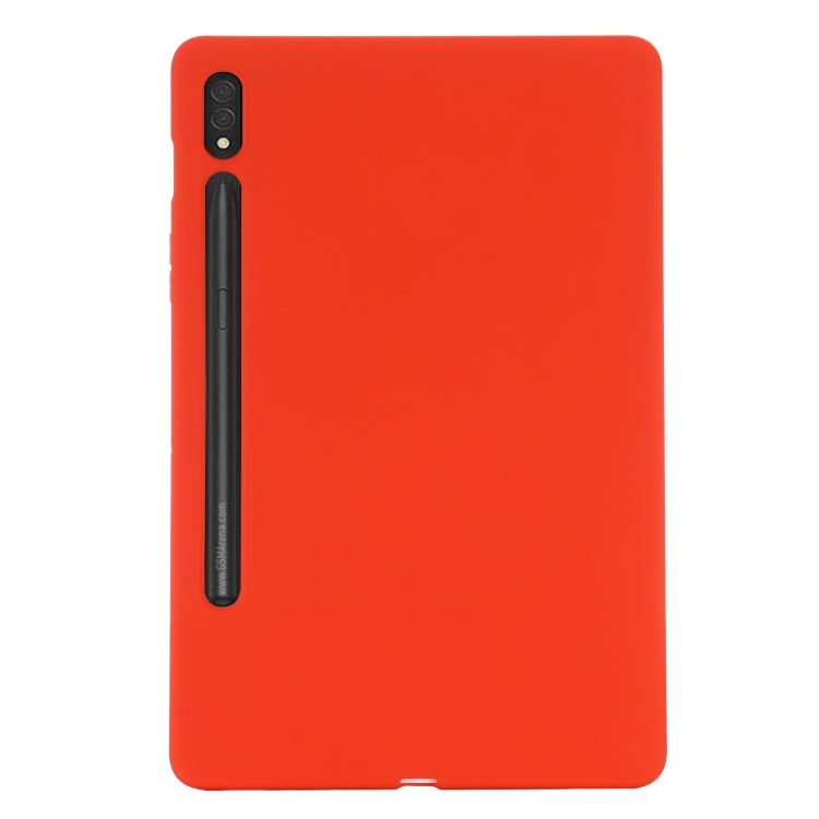 For Samsung Galaxy Tab S8 Ultra Pure Color Liquid Silicone Shockproof Tablet Case(Red) by buy2fix