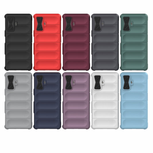 For Xiaomi Redmi K50 Gaming Magic Shield TPU + Flannel Phone Case(Dark Green) by buy2fix