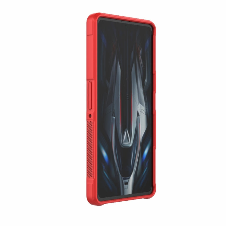 For Xiaomi Redmi K50 Gaming Magic Shield TPU + Flannel Phone Case(Light Blue) by buy2fix