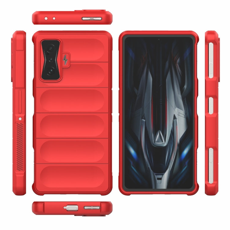 For Xiaomi Redmi K50 Gaming Magic Shield TPU + Flannel Phone Case(Dark Grey) by buy2fix