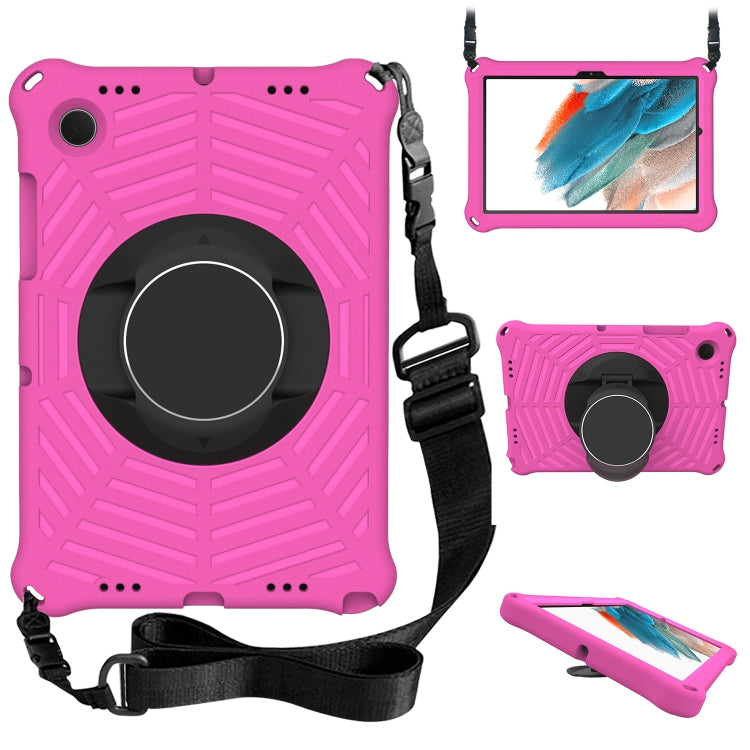 For Samsung Galaxy Tab A8 10.5 2021 Spider King EVA Protective Case with Adjustable Shoulder Strap & Holder(Rose Red) - Other Galaxy Tab PC by buy2fix | Online Shopping UK | buy2fix