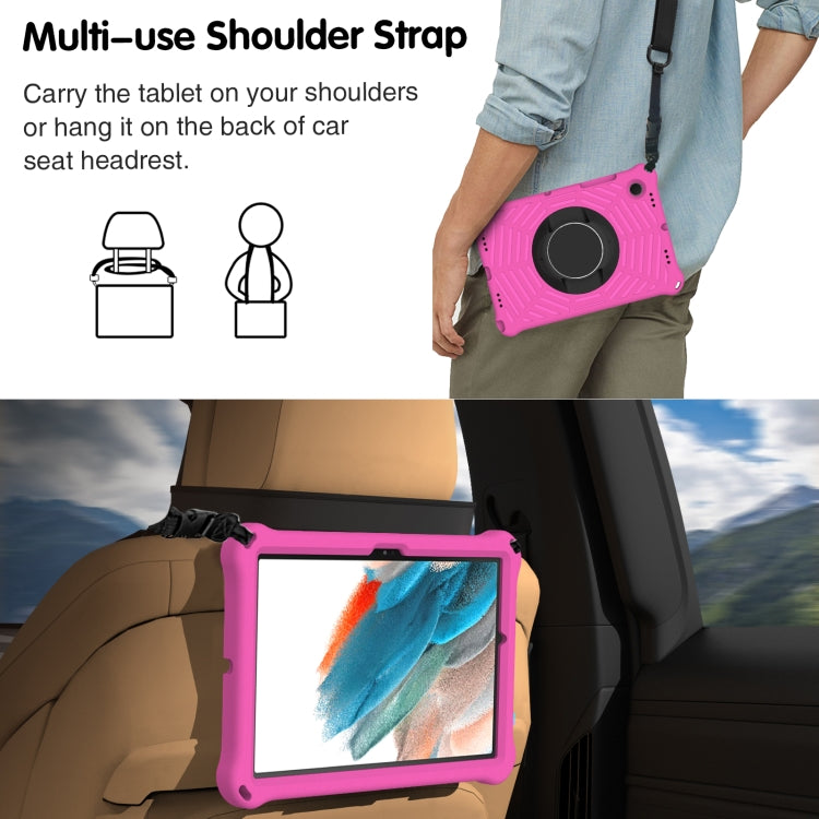 For Samsung Galaxy Tab A8 10.5 2021 Spider King EVA Protective Case with Adjustable Shoulder Strap & Holder(Rose Red) - Other Galaxy Tab PC by buy2fix | Online Shopping UK | buy2fix