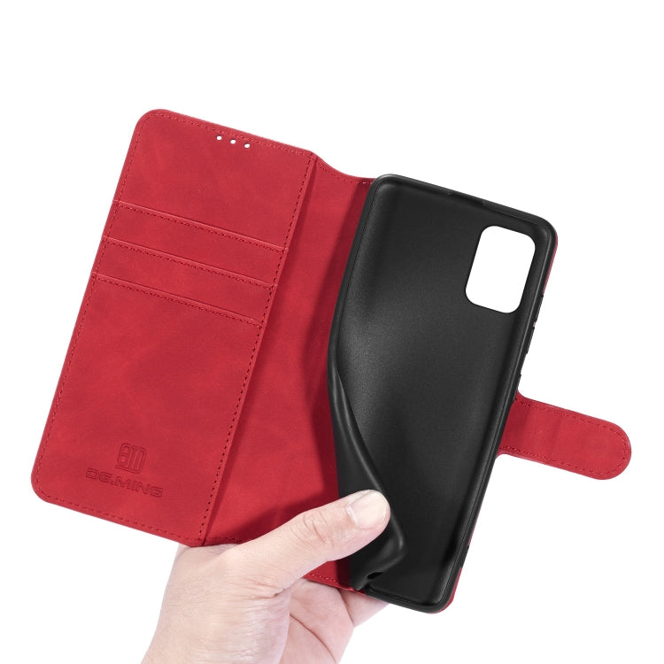 For Galaxy A51 DG.MING Retro Oil Side Horizontal Flip Case with Holder & Card Slots & Wallet(Red) - Galaxy Phone Cases by DG.MING | Online Shopping UK | buy2fix