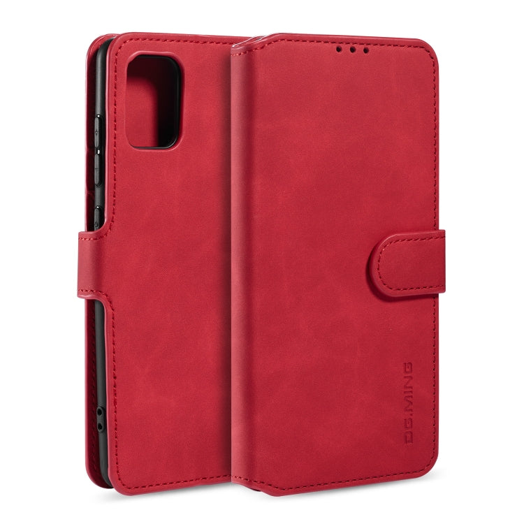 For Galaxy A71 DG.MING Retro Oil Side Horizontal Flip Case with Holder & Card Slots & Wallet(Red) - Galaxy Phone Cases by DG.MING | Online Shopping UK | buy2fix