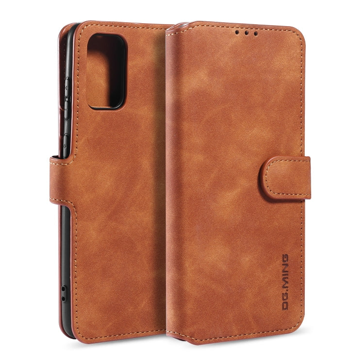 For Galaxy S20 Ultra DG.MING Retro Oil Side Horizontal Flip Case with Holder & Card Slots & Wallet(Brown) - Galaxy Phone Cases by DG.MING | Online Shopping UK | buy2fix