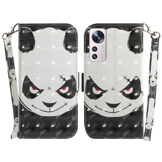 For Xiaomi 12 Pro 3D Colored Horizontal Flip Leather Phone Case(Angry Bear)