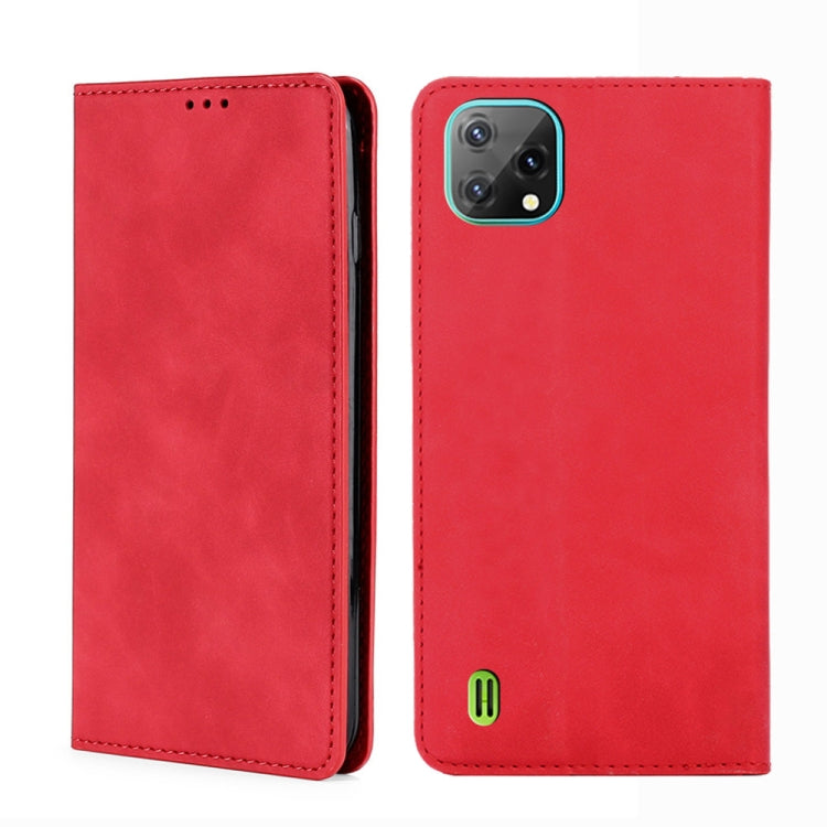 For Blackview A55 Pro Skin Feel Magnetic Horizontal Flip Leather Phone Case(Red) - More Brand by buy2fix | Online Shopping UK | buy2fix