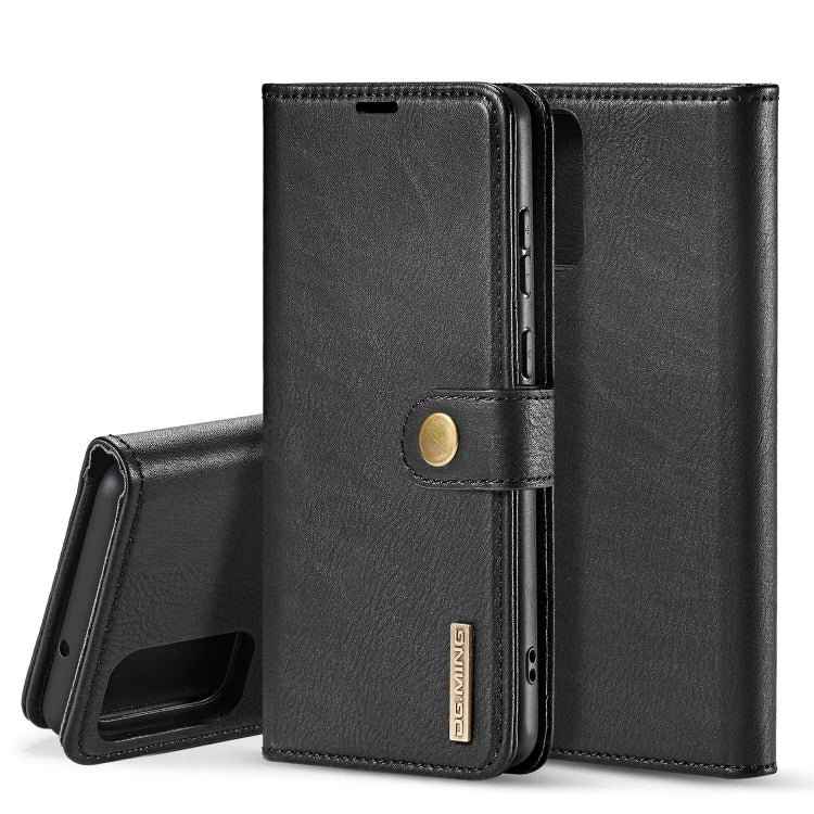 For Galaxy S20+ DG.MING Crazy Horse Texture Flip Detachable Magnetic Leather Case with Holder & Card Slots & Wallet(Black) by DG.MING