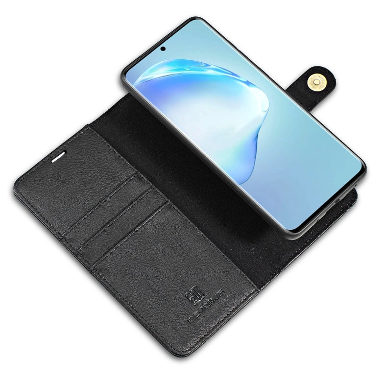 For Galaxy S20+ DG.MING Crazy Horse Texture Flip Detachable Magnetic Leather Case with Holder & Card Slots & Wallet(Black) by DG.MING