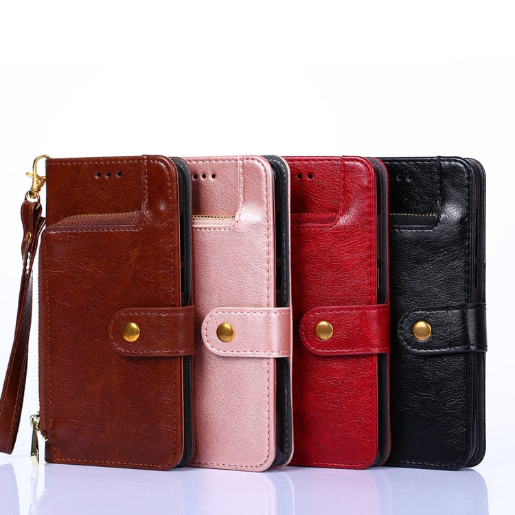 For Blackview A55 Pro Zipper Bag Leather Phone Case(Rose Gold) - More Brand by buy2fix | Online Shopping UK | buy2fix