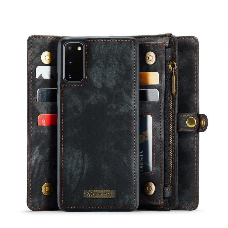 For Galaxy S20 CaseMe Detachable Multifunctional Horizontal Flip Leather Case, with Card Slot & Holder & Zipper Wallet & Photo Frame(Black) - Galaxy Phone Cases by CaseMe | Online Shopping UK | buy2fix