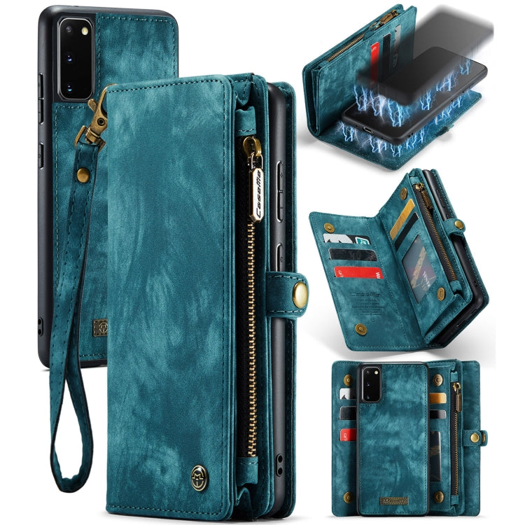 For Galaxy S20 CaseMe Detachable Multifunctional Horizontal Flip Leather Case, with Card Slot & Holder & Zipper Wallet & Photo Frame(Green) - Galaxy Phone Cases by CaseMe | Online Shopping UK | buy2fix