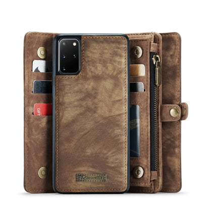 For Galaxy S20 Ultra CaseMe Detachable Multifunctional Horizontal Flip Leather Case, with Card Slot & Holder & Zipper Wallet & Photo Frame(Brown) - Galaxy Phone Cases by CaseMe | Online Shopping UK | buy2fix