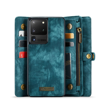 For Galaxy S20 Plus CaseMe Detachable Multifunctional Horizontal Flip Leather Case, with Card Slot & Holder & Zipper Wallet & Photo Frame(Green) - Galaxy Phone Cases by CaseMe | Online Shopping UK | buy2fix