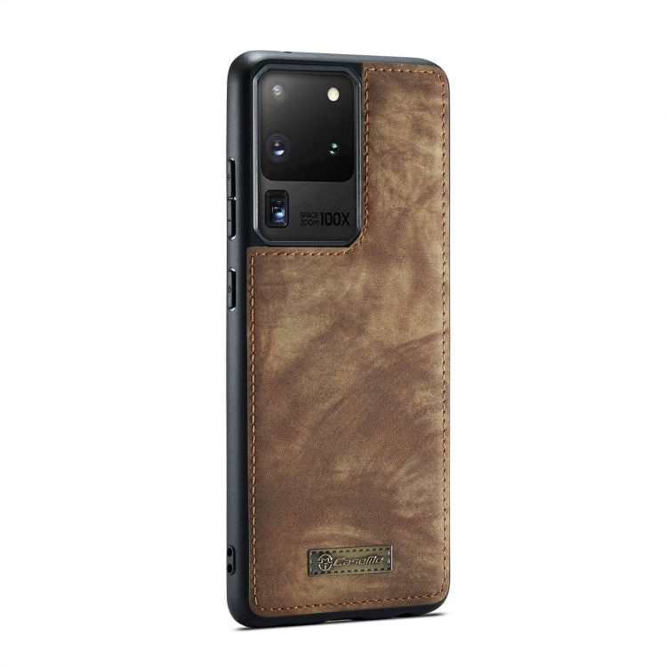 For Galaxy S20 Plus CaseMe Detachable Multifunctional Horizontal Flip Leather Case, with Card Slot & Holder & Zipper Wallet & Photo Frame(Brown) - Galaxy Phone Cases by CaseMe | Online Shopping UK | buy2fix