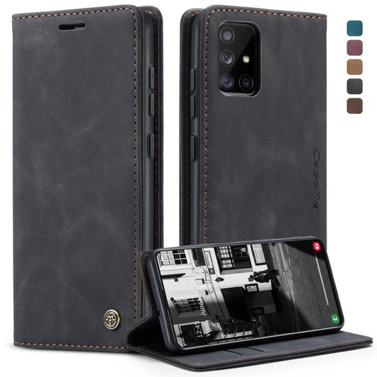 For Galaxy A51 CaseMe Multifunctional Horizontal Flip Leather Case, with Card Slot & Holder & Wallet(Black) by CaseMe