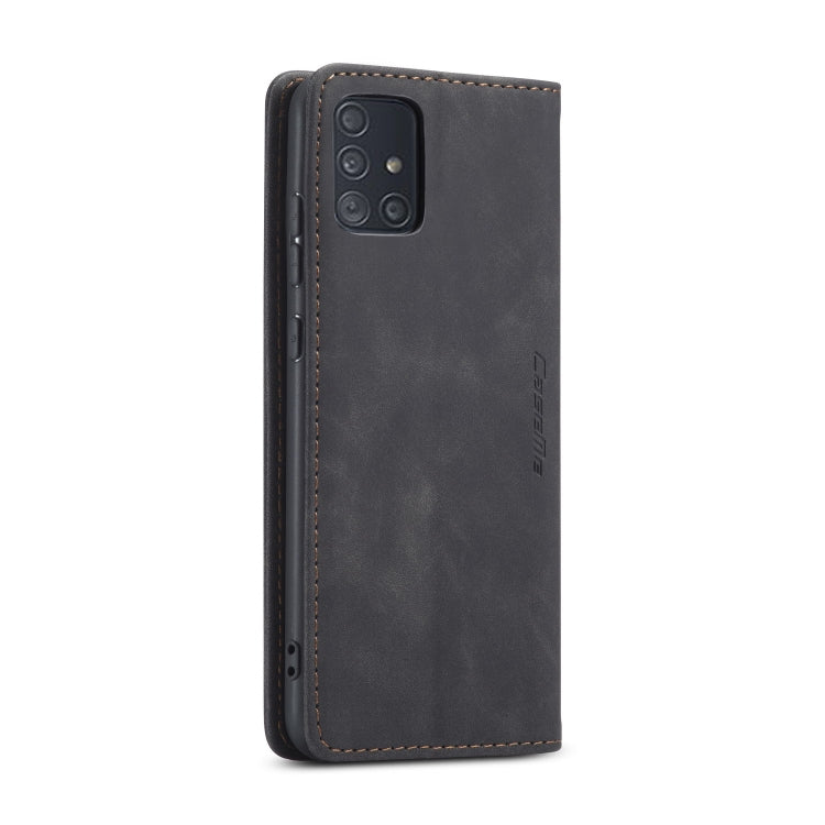 For Galaxy A51 CaseMe Multifunctional Horizontal Flip Leather Case, with Card Slot & Holder & Wallet(Black) by CaseMe