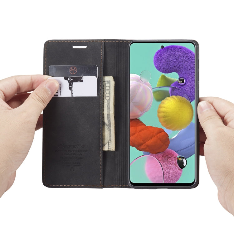 For Galaxy A51 CaseMe Multifunctional Horizontal Flip Leather Case, with Card Slot & Holder & Wallet(Black) by CaseMe