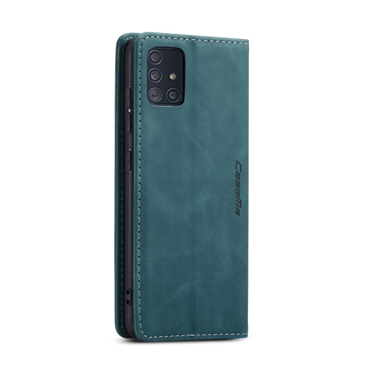 For Galaxy A51 CaseMe Multifunctional Horizontal Flip Leather Case, with Card Slot & Holder & Wallet(Blue) by CaseMe
