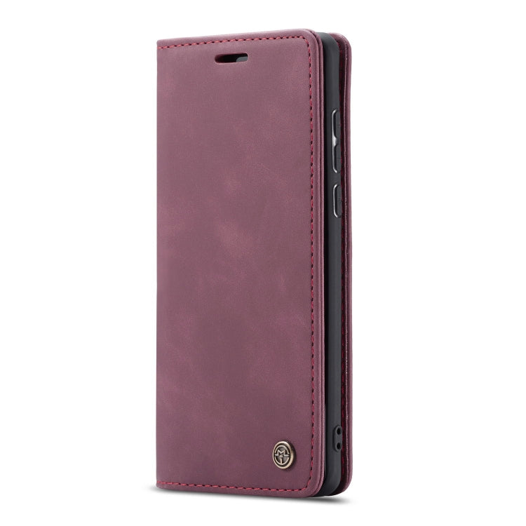 For Galaxy A71 CaseMe Multifunctional Horizontal Flip Leather Case, with Card Slot & Holder & Wallet(Wine Red) by CaseMe