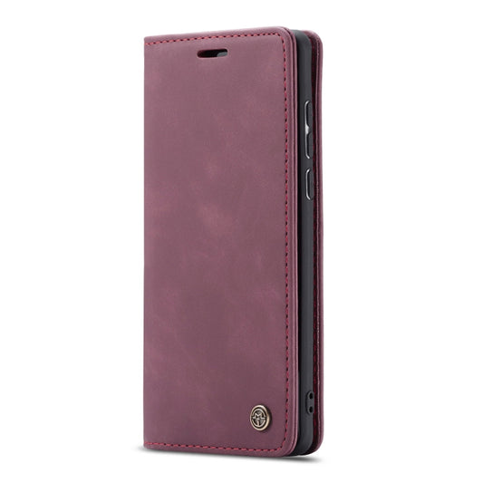 For Galaxy A71 CaseMe Multifunctional Horizontal Flip Leather Case, with Card Slot & Holder & Wallet(Wine Red) by CaseMe