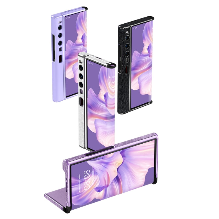 For Huawei Mate Xs 2 Ultra-thin Frame Paste Leather Shockproof Phone Case(White) - Huawei Cases by buy2fix | Online Shopping UK | buy2fix