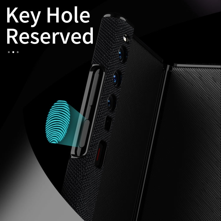 For Huawei Mate Xs 2 Ultra-thin Frame Paste Leather Shockproof Phone Case(Purple) - Huawei Cases by buy2fix | Online Shopping UK | buy2fix