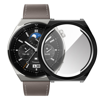 For Huawei Watch GT3 Pro 43mm Electroplating Full Coverage TPU Watch Case(Black) - Watch Cases by buy2fix | Online Shopping UK | buy2fix