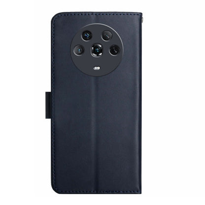 For Honor Magic4 Genuine Leather Fingerprint-proof Horizontal Flip Phone Case(Blue) - Honor Cases by buy2fix | Online Shopping UK | buy2fix