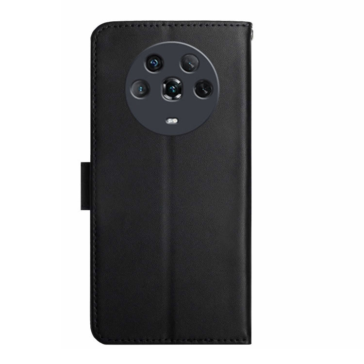 For Honor Magic4 Genuine Leather Fingerprint-proof Horizontal Flip Phone Case(Black) - Honor Cases by buy2fix | Online Shopping UK | buy2fix