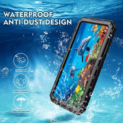For iPhone 11 Pro Max Dustproof Shockproof Waterproof Silicone + Metal Protective Case(Black) - iPhone 11 Pro Max Cases by buy2fix | Online Shopping UK | buy2fix